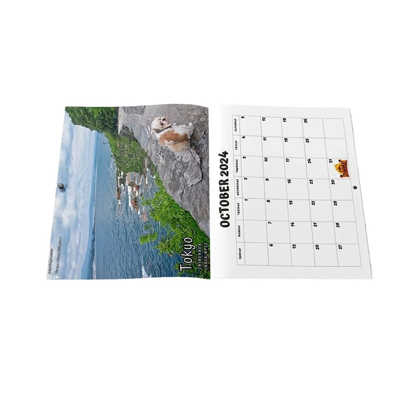 1 buah kalender 2024 kalender dinding 11x8. 5 inci seni dinding Gag Humor kalender Prank untuk hadiah Natal