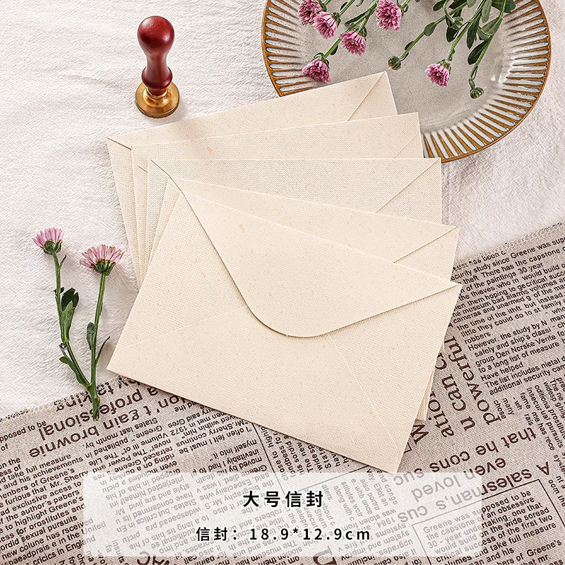 10pcs/pack Beige Paper Envelopes Gift Card Vintage Geometric Love Letter Envelopes Stationery