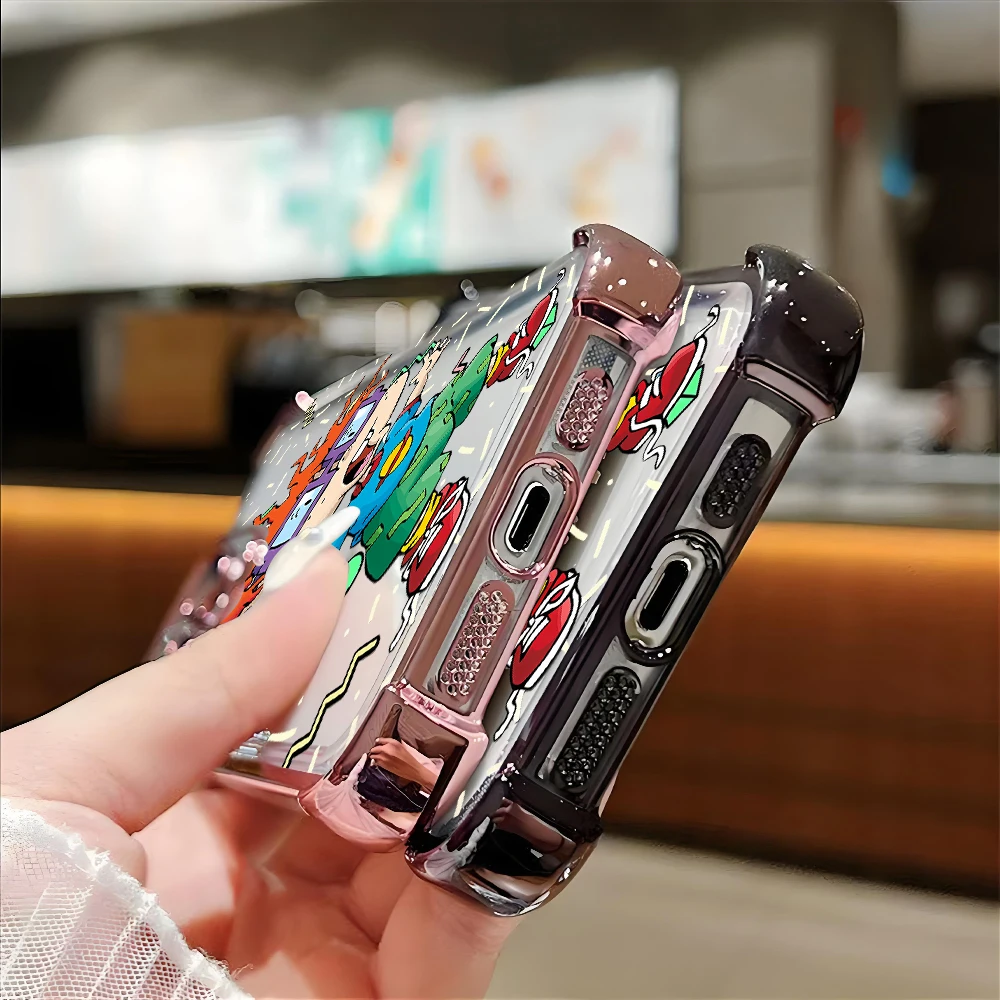 الكرتون R-Rugrats تصفيح جراب هاتف آيفون 17 16 برو ماكس 11 12 13 14 15 16 زائد 17 الهواء المضادة للسقوط سيليكون لينة غطاء