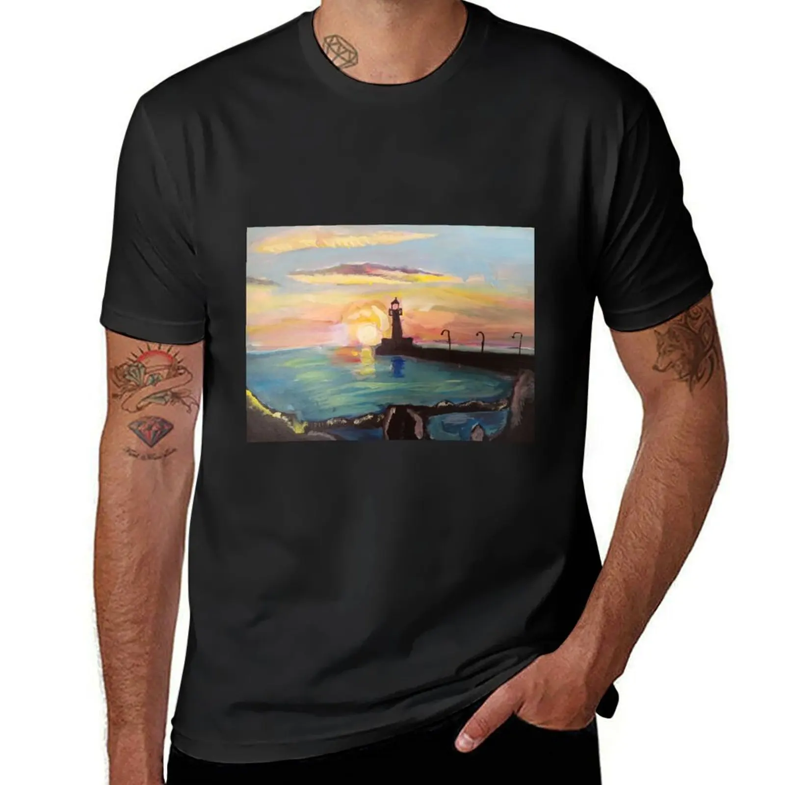 Sunrise at canal park T-Shirt new edition vintage clothes men graphic t shirts