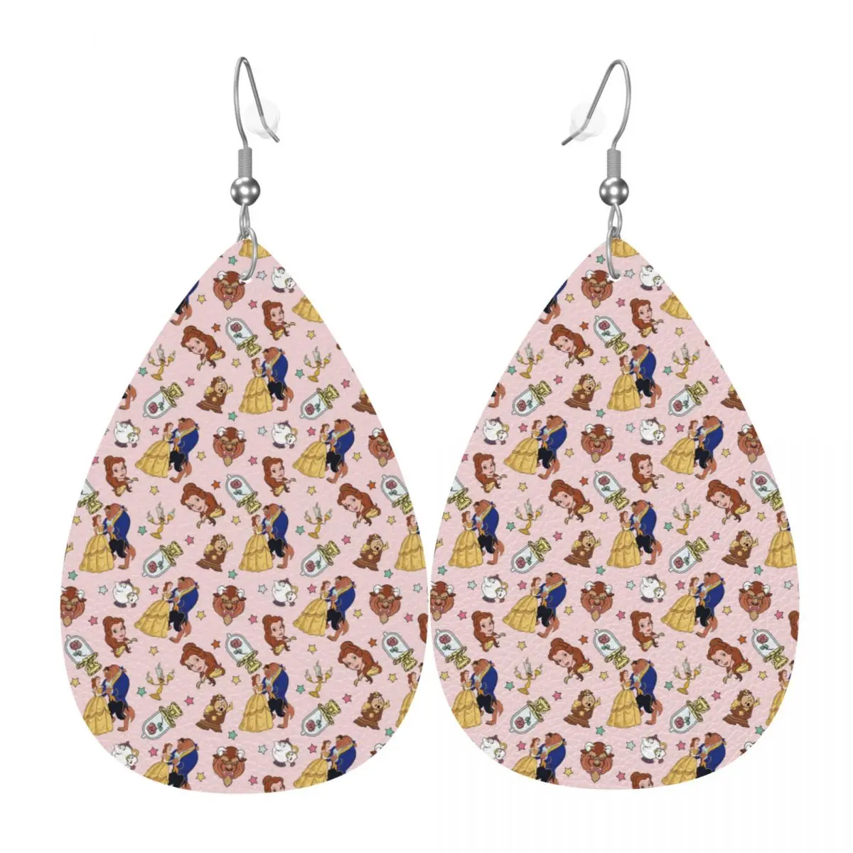 

Изящные серьги-подвески «Красавица и Чудовище» из ПВХ-кожи в форме слезы для подарков, изящные украшения