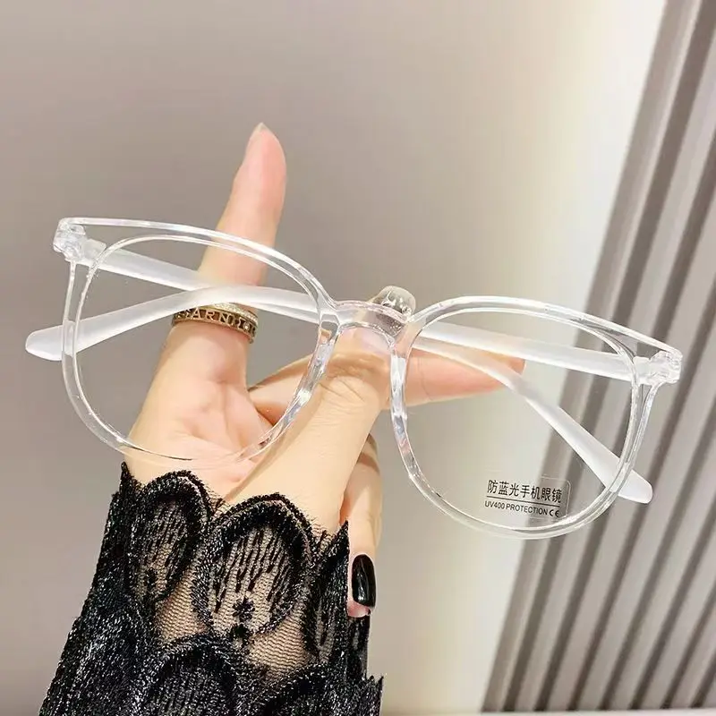Retro Ultra-light Glasses Anti-blue Light Flat Eyewear Female Fashion Casual Transparent Frame Computer Eyeglasses