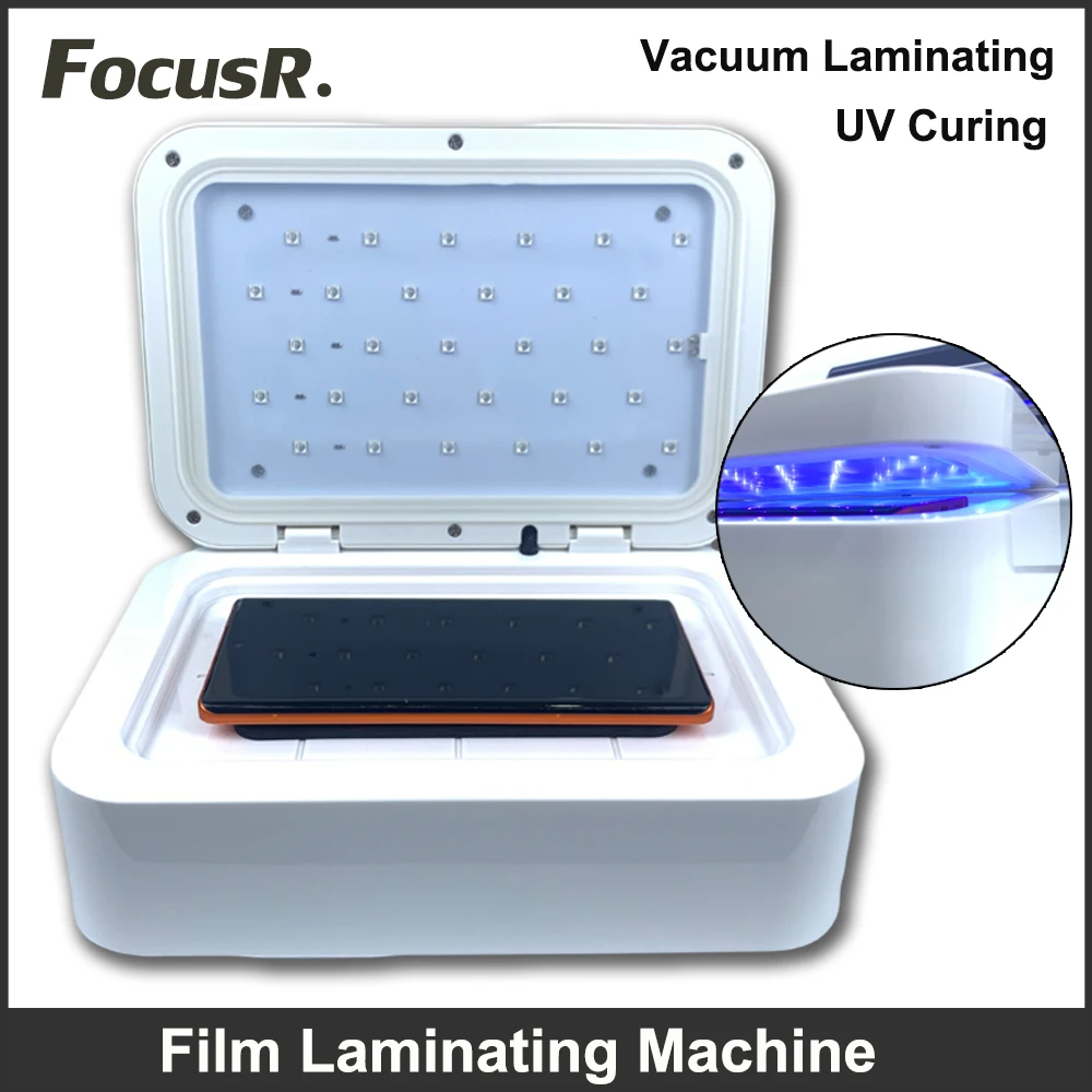 Fonlyu Vacuum UV Curing Laminating Machine For Curved Screen Mobile Phone Protector Hydrogel Film Laminator Bubbles Remover Tool