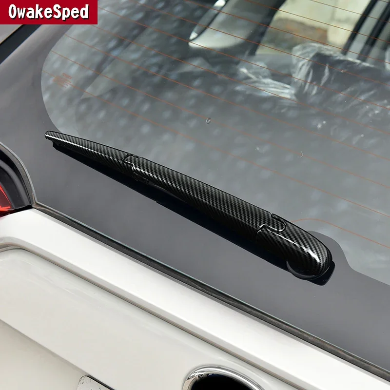 

Car Rear Window Trunk Wiper Nozzle Cover Decoration Sticker For Toyota RAV4 XA50 2019-2022 Carbon Pattern Exterior Accessories