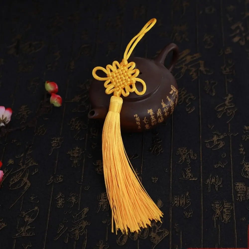 Small Size Chinese Knot Tassel Traditional DIY Handmade Chinese Knot Pendant Polyester Chinese Style Gift Box Pendant