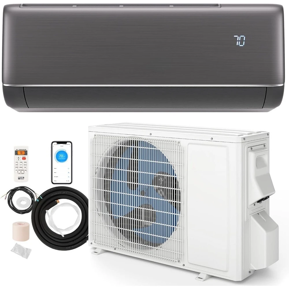 

Доставка по США: Мини-сплит-система кондиционирования и обогрева 12000 BTU, 22 SEER2, 115V, инверторный тепловой насос для помещений до 750 кв. футов, совместимость с Alexa