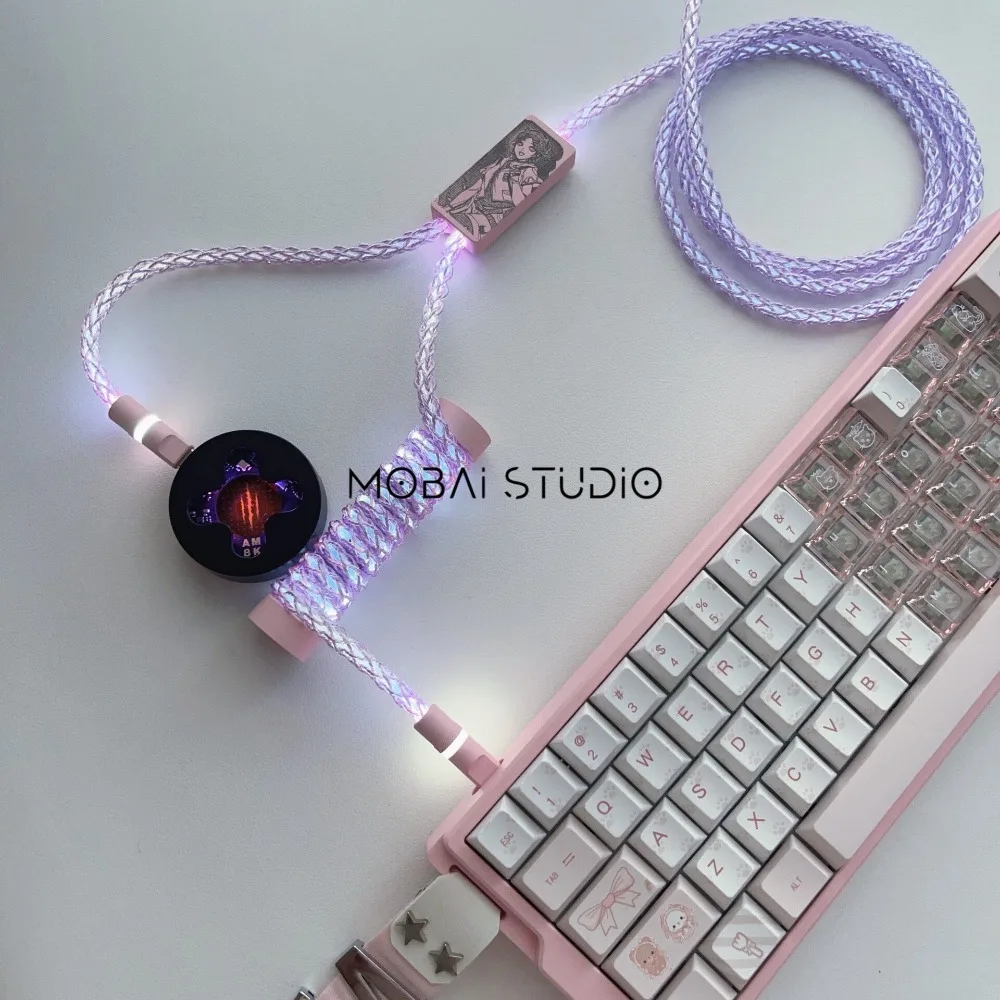 Real 8K Keyboard Aviation Plug Cable 1.4m USB-Typec/Typec-Typec Single Crystal Copper Keyboard Cable Wooting HallEffect Keyboard