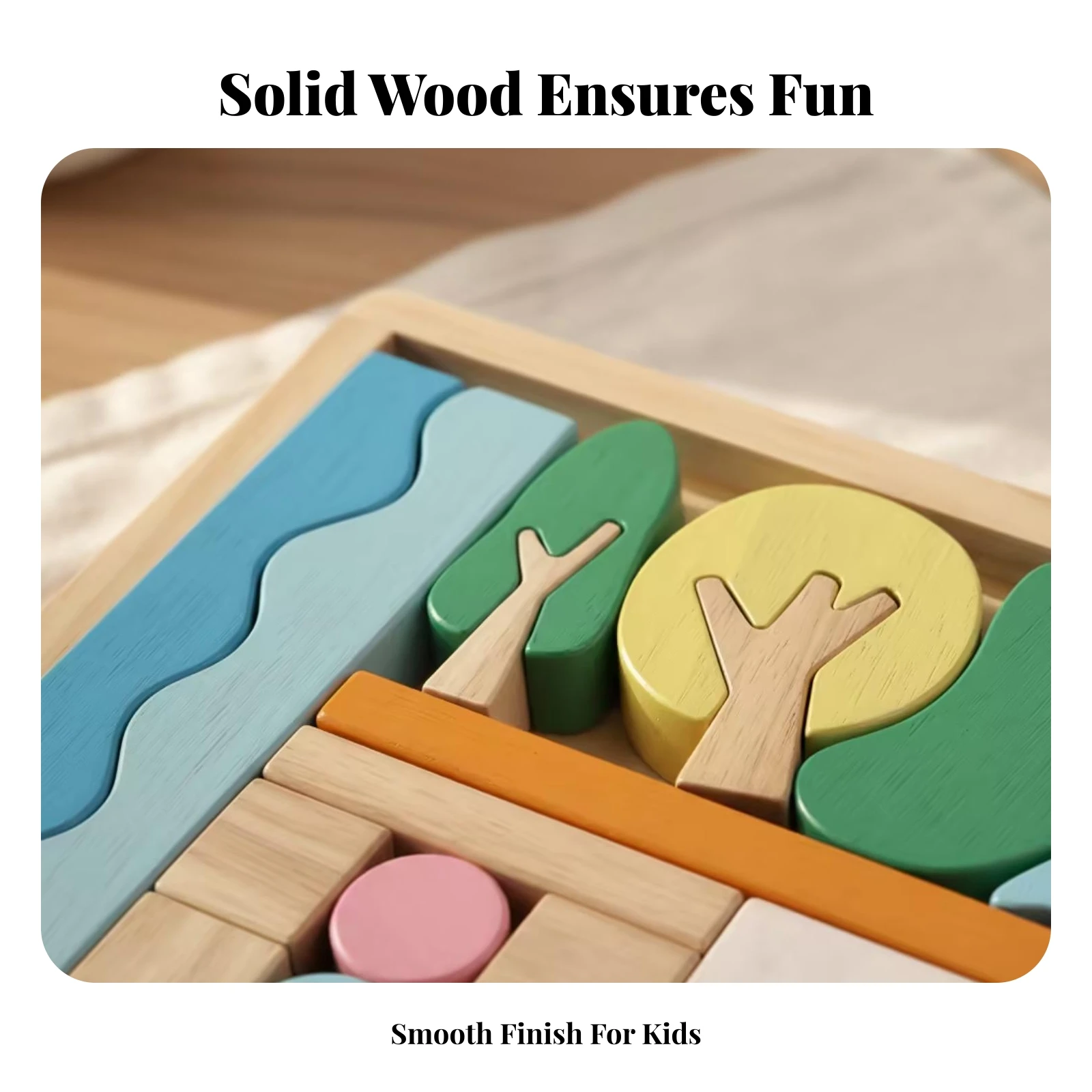 

Wooden Block Puzzle Toy Storage Tray Shape-Recognition Block Puzzle Wooden Shape Sorter Hand-Eye Coordination