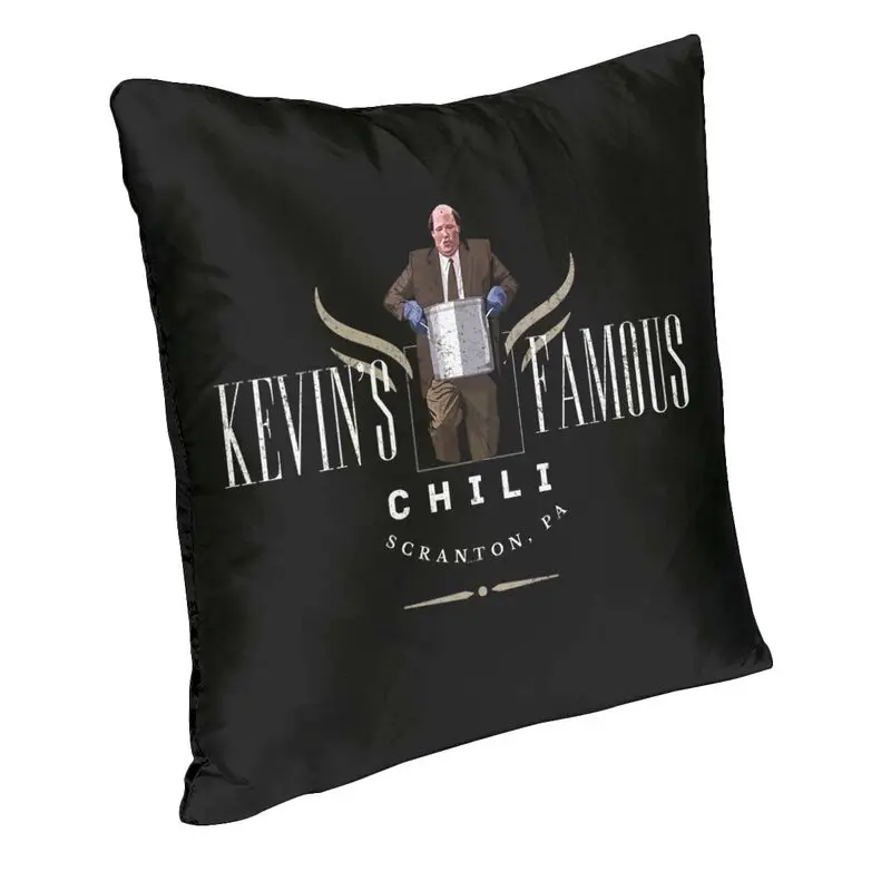 Funny Kevin's Famous Chili Cushion Covers 45x45cm Polyester Office TV Throw Pillow Case for Sofa Square Pillowcase Decoration