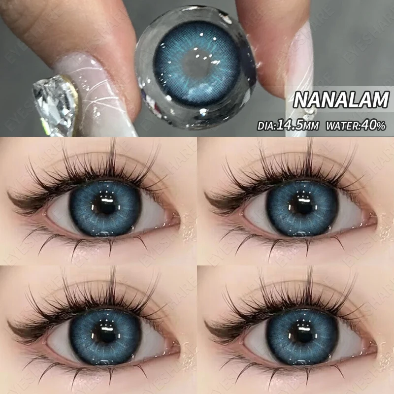 EYESHARE NEW Style Eyes Contacts Lenses Colored Contact Lens for Eye 1pair Blue Contact Lens Yearly Beauty Makeup Red Eye Lenses