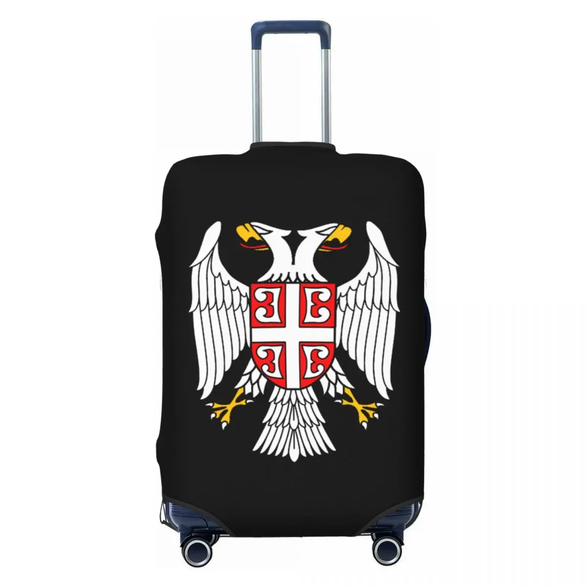 

Custom Serbian Eagle Coat Of Arms Luggage Cover Elastic Serbian Flag Travel Suitcase Protective Covers Suit For 18-32 inch