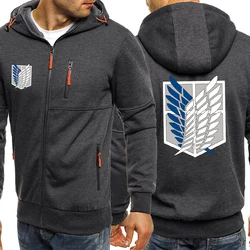 Japanese Anime Shield The Wing Of Liberty Mens Hoodies Zip Up Sportswears Casual Oversized JacketsHip Hop Street Clothing Coats