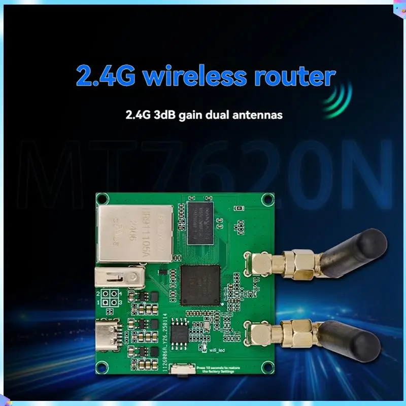 

N93R Двойная антенна 2,4G Модуль беспроводного Wi-Fi маршрутизатора 300 Мбит/с FPV Модуль передачи видео MT7620N Маршрутизатор с открытым исходным кодом