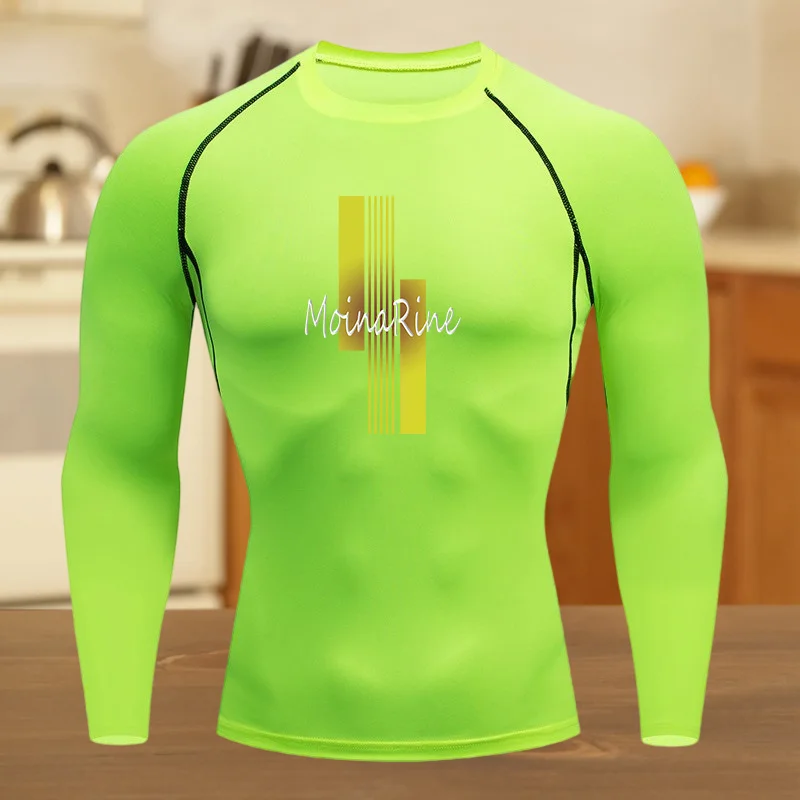 الرجال ضغط قميص للتمرين الصيف سريعة الجافة بدلة علوية تنفس امتصاص العرق ضيق صالح اللياقة البدنية تي شيرت مقاومة للعرق