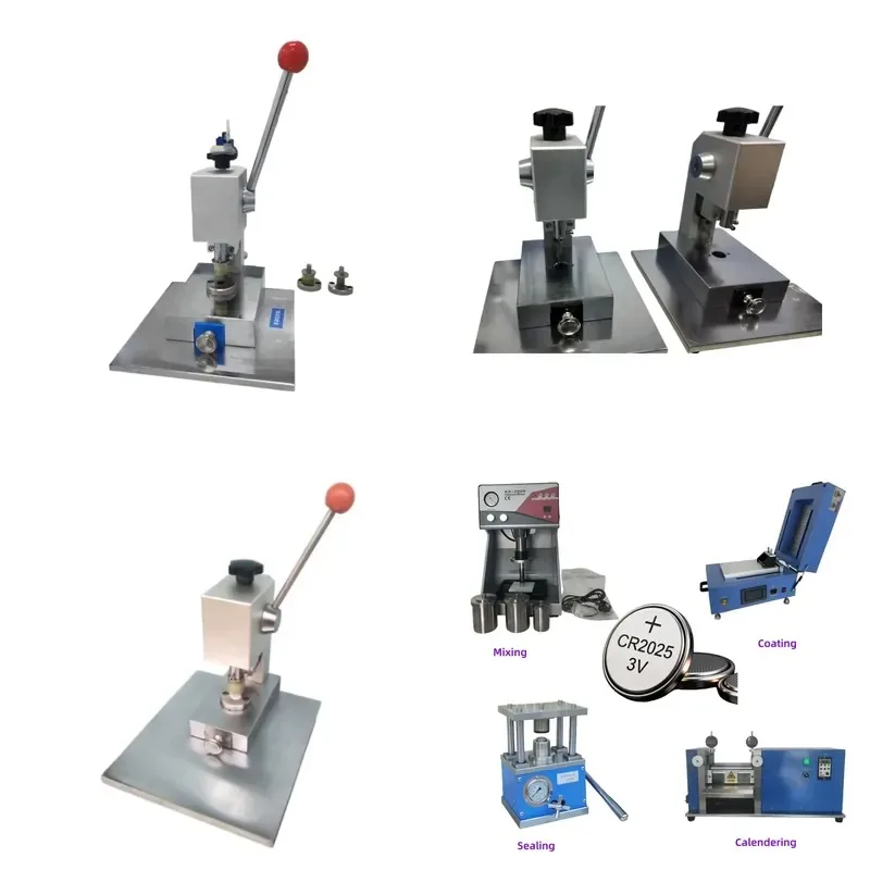 Small Manual Coin Cell Battery Disc Cutter Machine for Button Cells Electrode Cutting Separator Punching