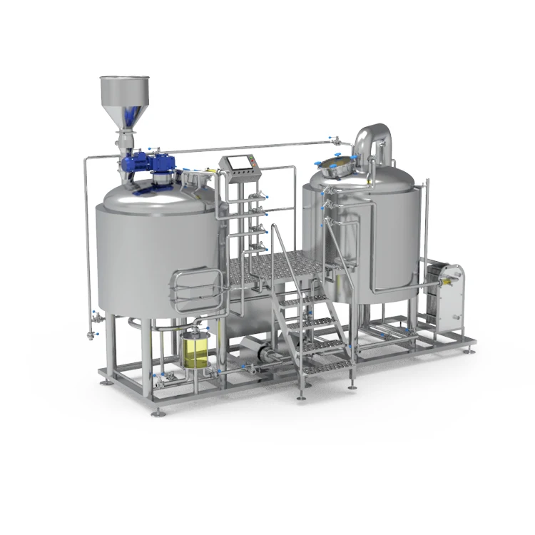 Craft Beer Brewing Equipment 2BBL 3 Vessel Brewhouse System Stainless Steel Microbrewery Fermentation Tank Commercial Use