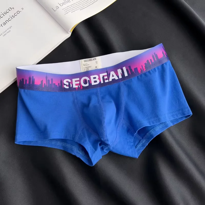 Cotton Bulge Boxy Underwear for Men Sexy U Convex Pouch Boxer Shorts male Breathable Comfortable Sweat Absorption Sports Trunks