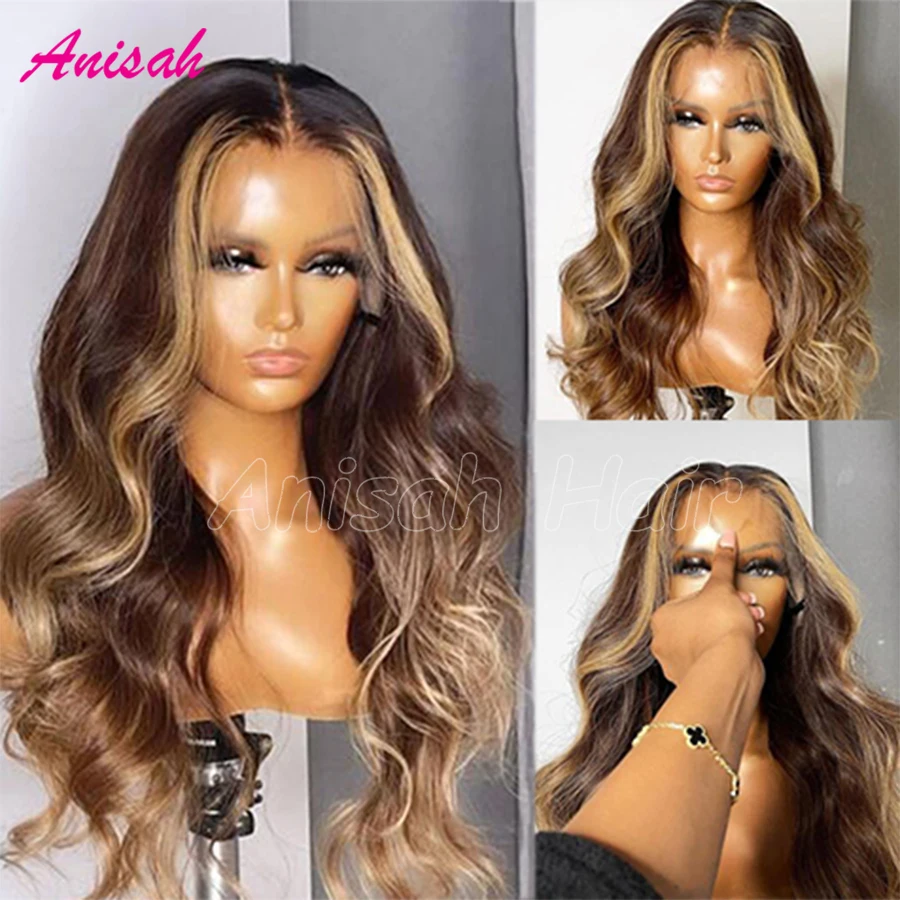 

Blonde Highlight Colored Lace Front Wigs Human Hair for Women Glueless 13x4 13x6 Transparent Lace Frontal Wig Pre Plucked