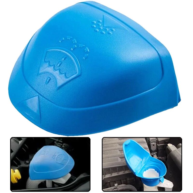 

Car Wiper Washer Fluid Reservoir Tank Bottle Cover Cap Lid Plastic Blue For Audi For VW SKODA 6V0955485 6V0 955 485