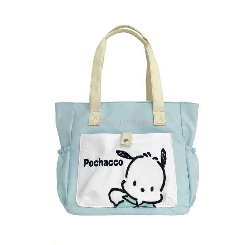 Sanrio Kuromi Casual Fashion Nylon Tote Bag Large Capacity Shoulder Bag Cute Handbag Student Versatile Shoulder Crossbody Bag