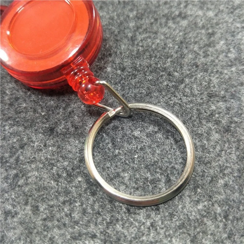 Retractable Keyring Keychain Clip Pull Recoil Sporty Key Ring Anti Lost ID Card Holder Key Chain ID Lanyard Name Tag