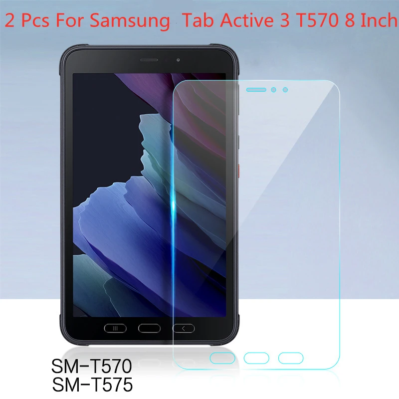 2 PCS Clear Tablet Tempered Glass For Sumsang Galaxy Tab Active 3 8inch SM-T570 T575 T577 Screen Protector For GalaxyTab Active3