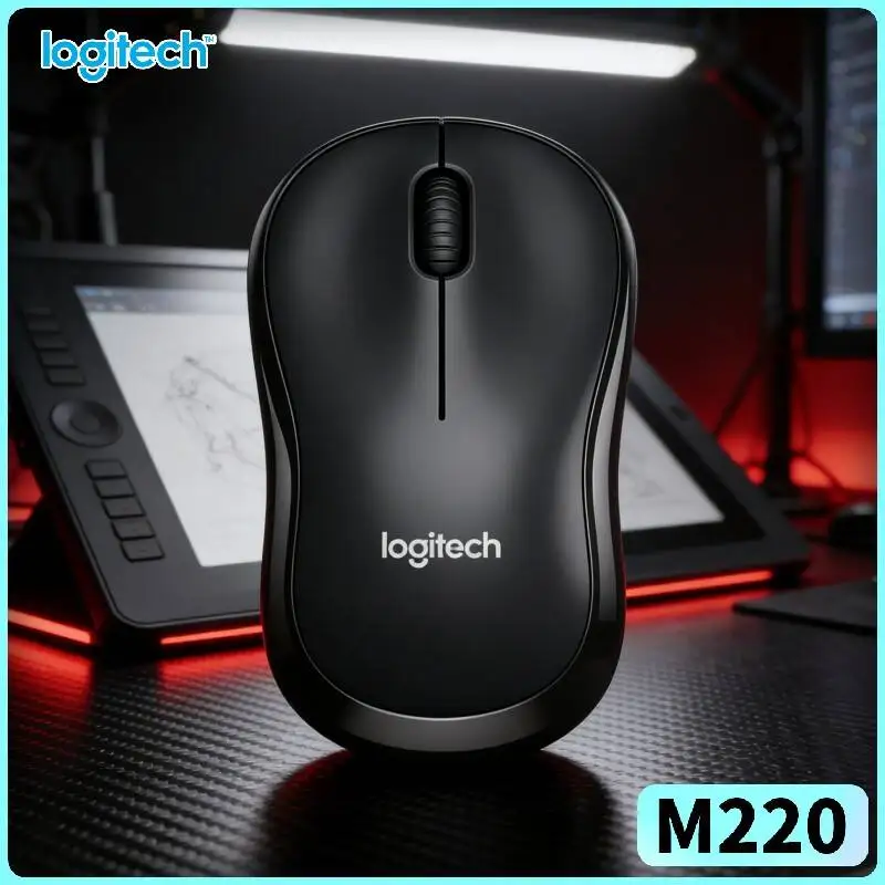Logitech M220 Mute Wireless Mouse 2.4G Nano Receiver 1000DPI Ambidextrous For Laptop Desktop Windows Mac Office Work