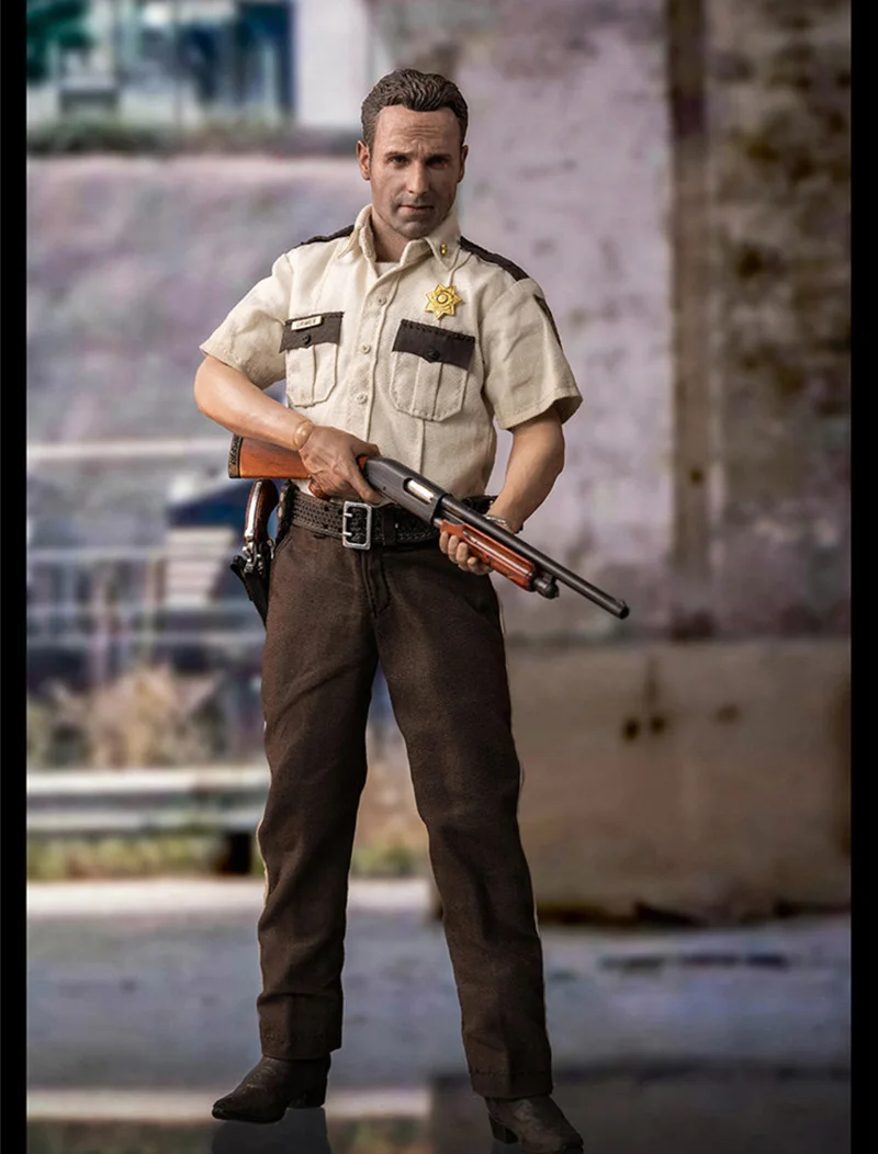 3A Threezero 3Z01450W0 1/6 Men Soldier Rick Grimes Town Deputy Sheriff Brave Fighter With Weapon 12Inch Action Figures Body