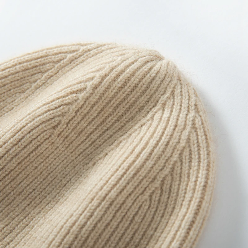 MERRILAMB Hochwertige Strickmütze aus 100 % Kaschmir für Damen und Herren, lässige Beanie-Mütze, Wintermütze, weich, warm, Kaschmir-Kappen, Unisex – Detail 14