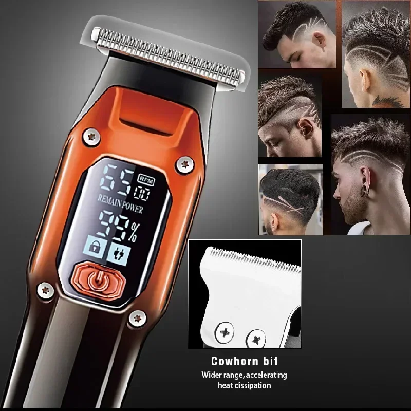 Kemei KM-658 Hair Clipper Cord or Cordless Use Hair Trimmer Barber Professional Rechargeable Electric Hair Cutting Machine