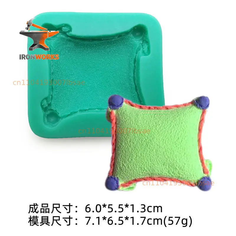 Wind pillow candle holder silicone mold, throw pillow soap scented candle pillow base handmade model