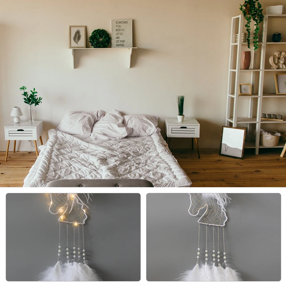 

Unicorn Hanging Decoration Dream Catcher With Light Premium Wall Hanging Indoor Ornaments Home Decor Pendant For Girls