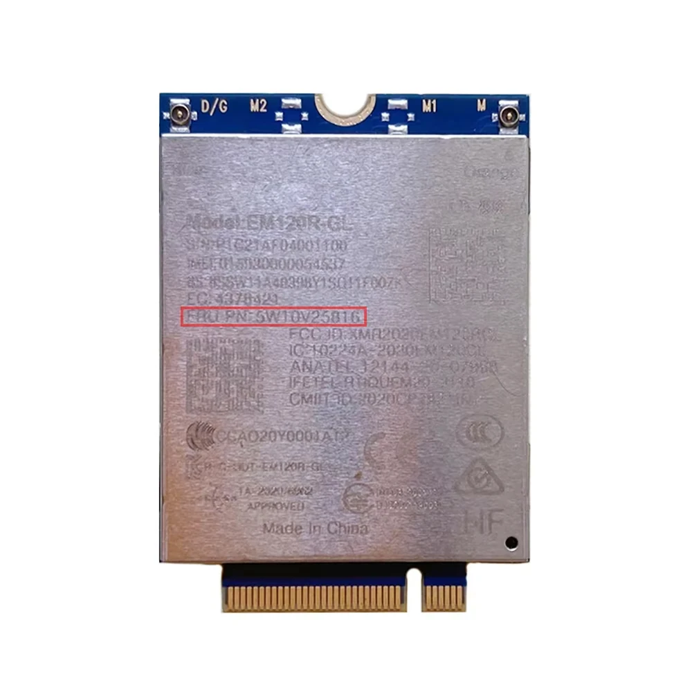 EM120R-GL 5W10V25816 LTE-A Cat12 SDX24 WWAN Module For P14s T14 X13 T14s L14 P15v Gen2 X1 Carbon 9th Yoga 6th Laptop