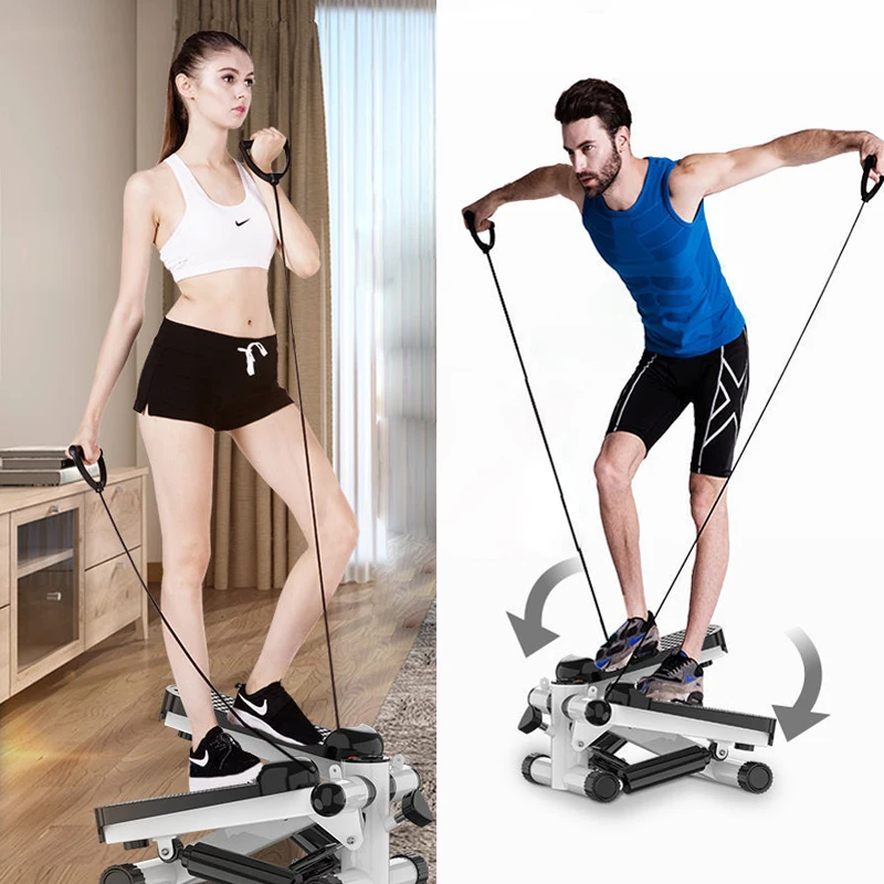 Bicycle Foldable Pedal Stepper Fitness Machine Slimming Treadmill Workout Step Aerobics Home Gym Mini Stepper Exercise Equipment