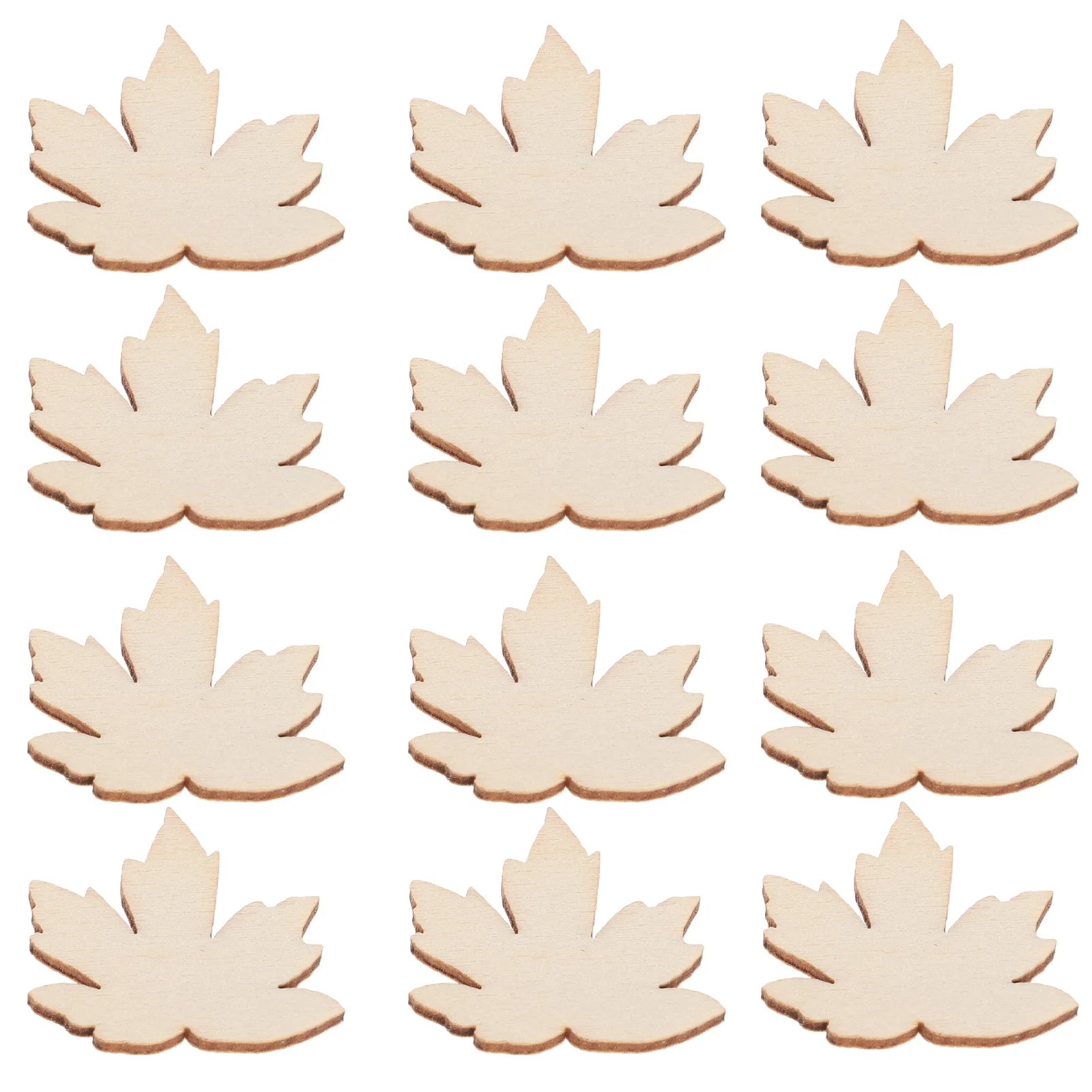 

100Pcs Wood Maple Leaf Cutouts Blank Rustic Leaves for Handmade Ornaments Keepsakes Bookmarks Gifts Autumn Decor DIY Family