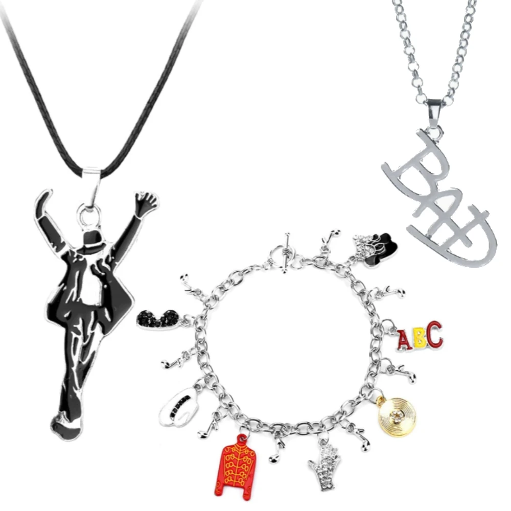 Artist Singer Necklace Rock Roll Everlasting Classic  Charm Bracelet Pendant Hot Charm Punk Jewelry  For Fans Men Women Gift