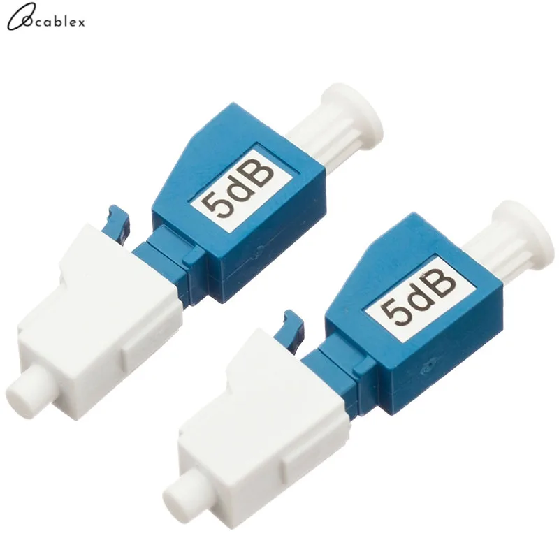 LC/UPC Flan Fixed Fiber Attenuator Small Square Head Light Decay Male/Female Adapter Telecom Parts Coupler