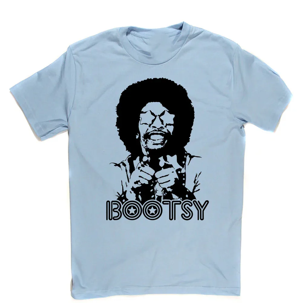 Vtg Bootsy Collins For Fans Cotton Light Blue Full Size T Shirt