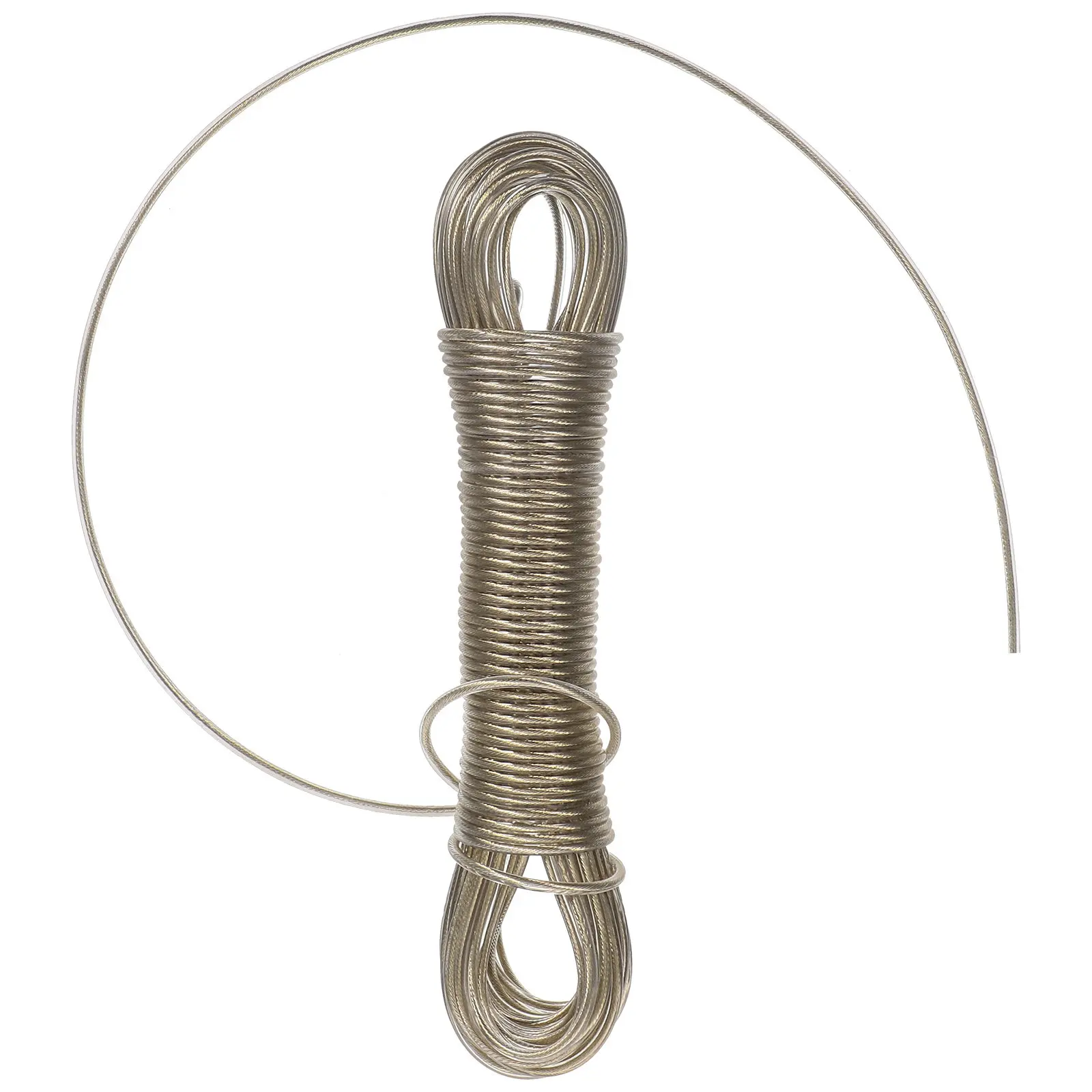 Compact Travel Clothesline Drying Rope Plastic Coated Laundry Wire Portable Outdoor