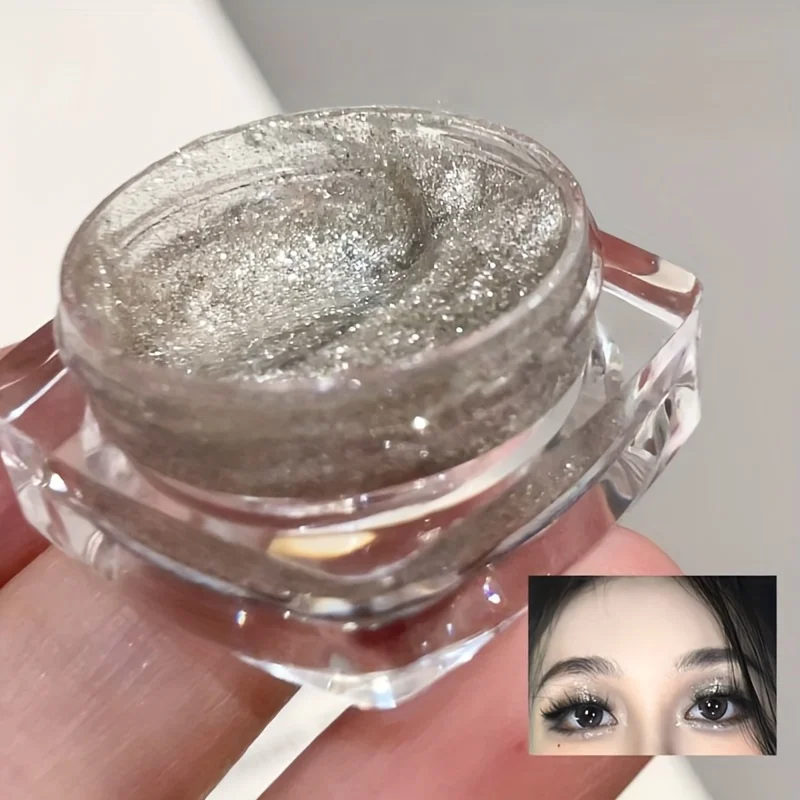 Sombra Glitter Jelly – Gel líquido brilhante de sombra única para destaque dos olhos, aplicação precisa e brilho de longa duração