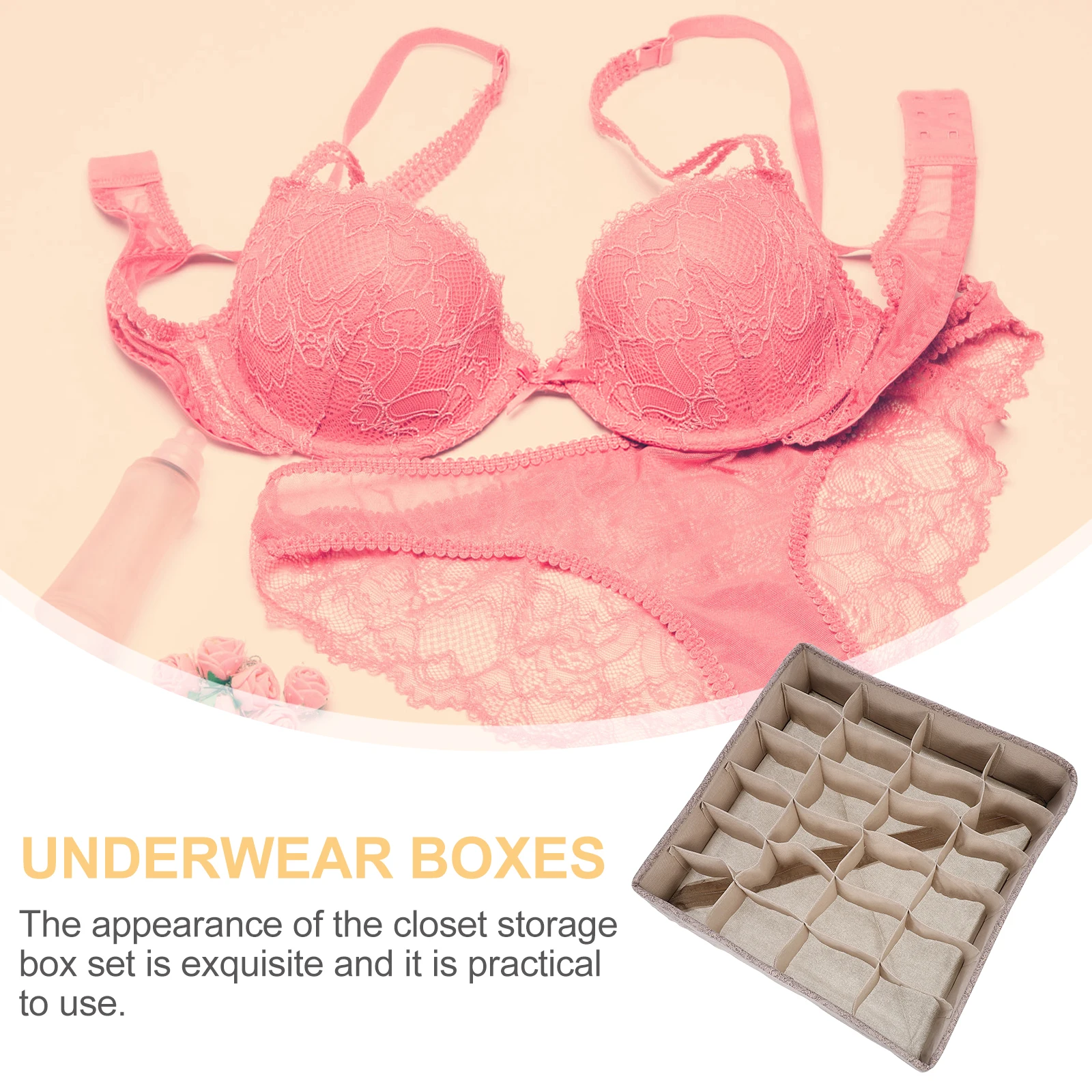 

1Pc 24 Underwear Organizer 900d Cloth 3.0mm Pp Corrugated Sheet 80g New Nonwoven Fabric Drawer Sorter