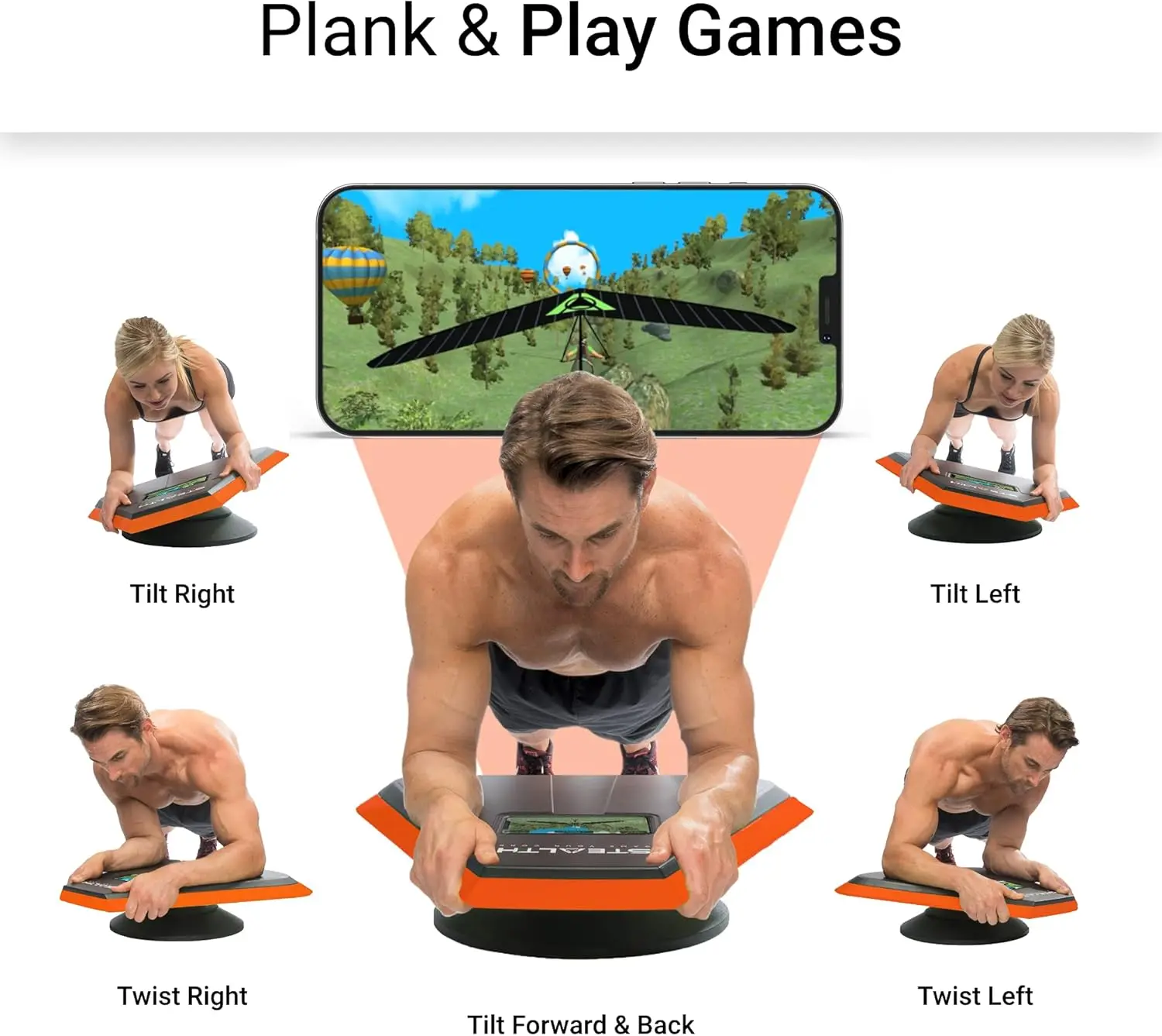 Stealth Core Deluxe Trainer - Turn Fitness Into a Fun Game - Get Strong Sexy Abs and Lean Core Playing Games On Your Phone