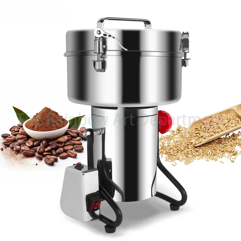 4500G Grinder High Speed Spice Grinder Grain Crusher Large Commercial High Capacity Stainless Steel Coffee Grinder Machine