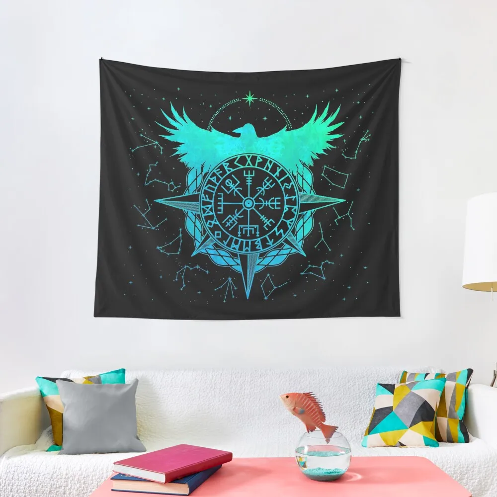 

Viking Fate (Vegvisir) Tapestry Room Decoration Korean Style Wall Deco On The Wall Tapestry