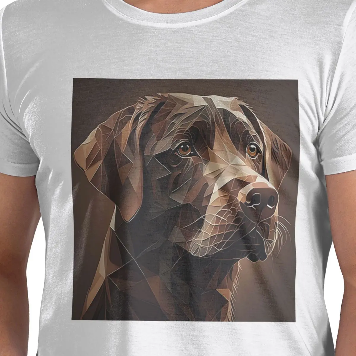 

Футболка из 100% хлопка с геометрическим рисунком Choco A Chocolate Labrador, мужские футболки большого размера, мужские футболки с круглым вырезом и коротким рукавом, S-6XL