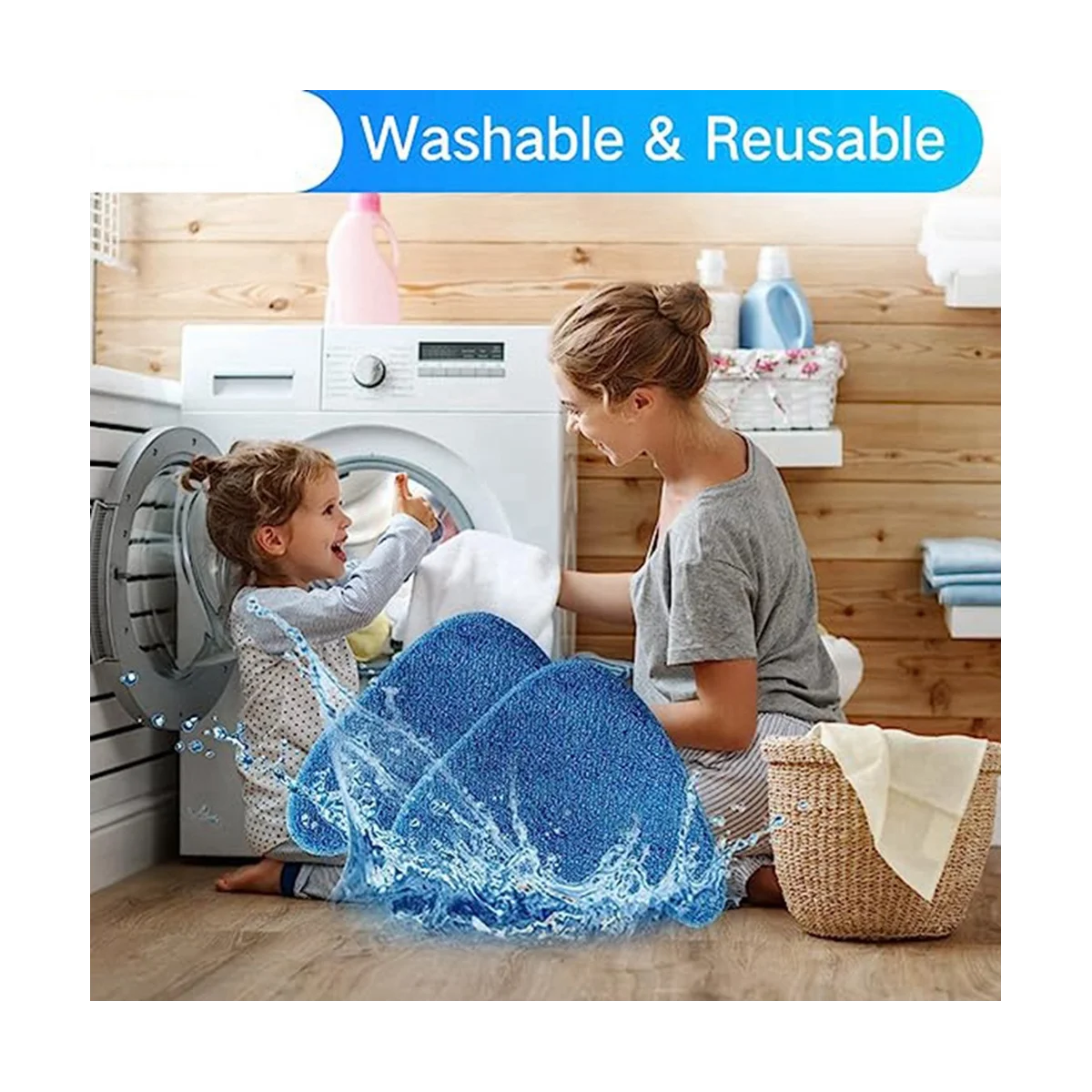 Per WH21000 riutilizzabile microfibra Soft Mop Pad accessori per vuoto sostituzione lavabile riutilizzabile