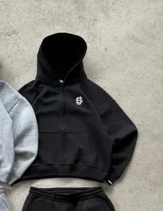 

Hip Hood Letter Zipper Hood Clothing Y2k Retro Male and Woman Embroidery Fashion Trend Casual Hoodie Sweatshirt Zipper Jacket