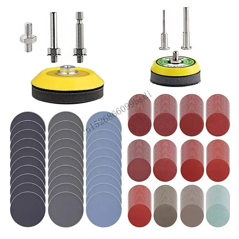 サンディングディスク-279-個パック-研磨サンドペーパーパッド-アングルグラインダーに最適-diyer-木材および金属プロジェクト-簡単取り付け-11ua