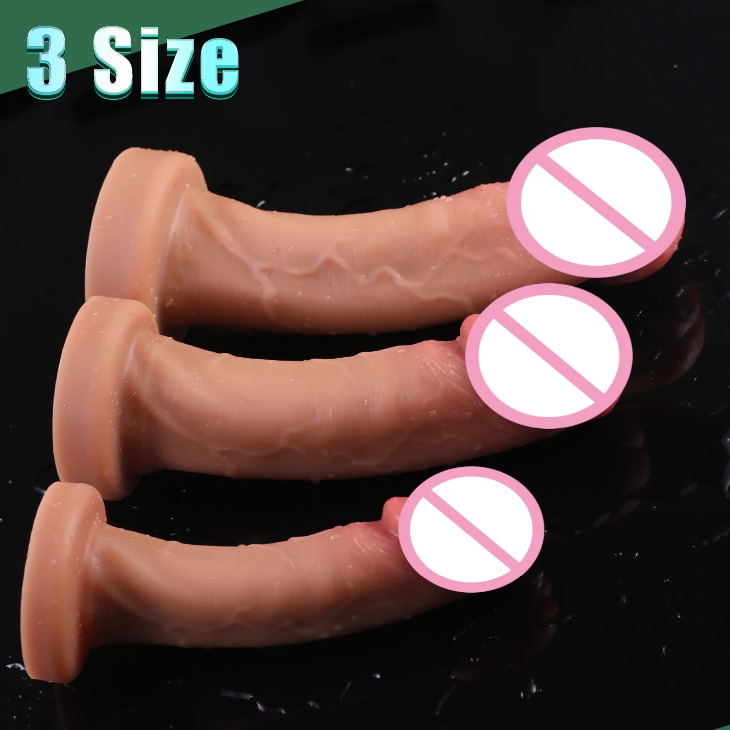 واقعية 3 أحجام سيليكون سميكة حشفة ضخمة دسار ل حر اليدين المهبل G-بقعة العملاق بعقب ألعاب جنسية للنساء الرجال المبتدئين