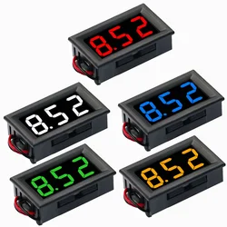 0.56 Inch LED Digital Voltmeter 2 / 3 Wire Digital DC Voltage Meters Panel DC4.5-30V/0-100V Reverse Protection Red/Blue/Green